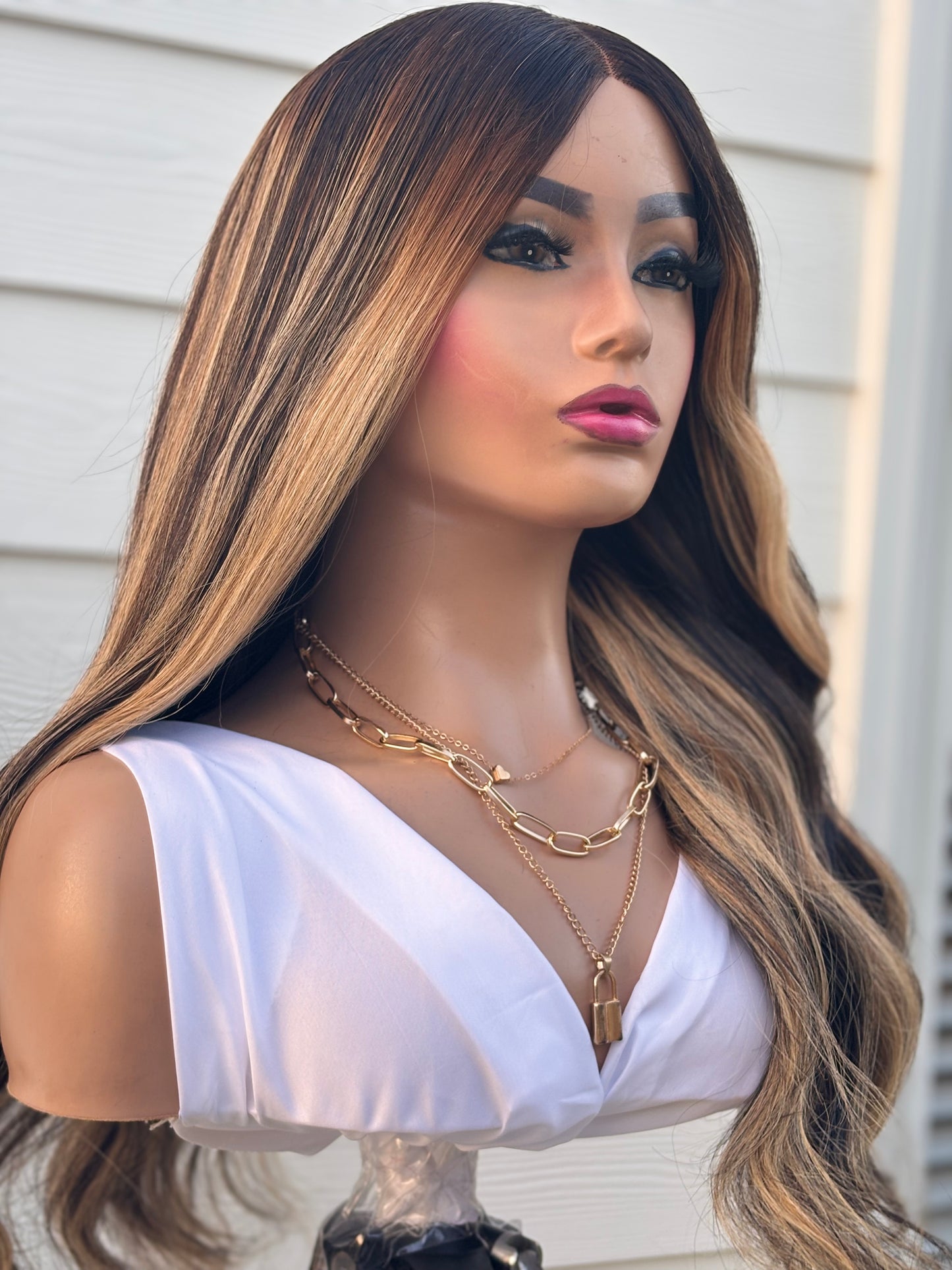 Piano/Blonde Loose Wavy Luxury Wig – 24” | 2x6 HD Closure | Raw Vietnamese Hair| Glue less Wig |